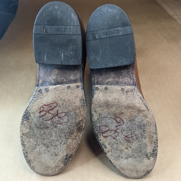 Lucchese Boots men's size 8.5EE Exotic Genuine Cognac Brown Smooth Ostrich class - Picture 11 of 12